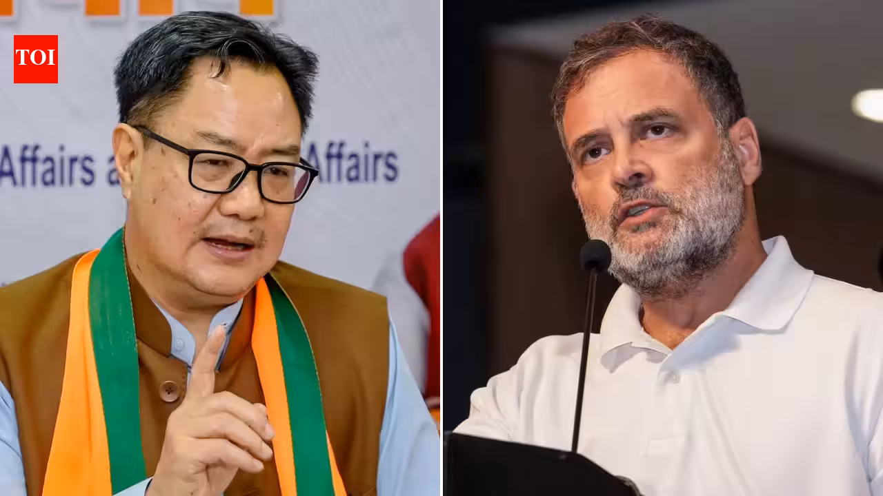 Rijiju reaches out to Rahul on delimitation bill | India News Rijiju reaches out to Rahul on delimitation bill | India News
