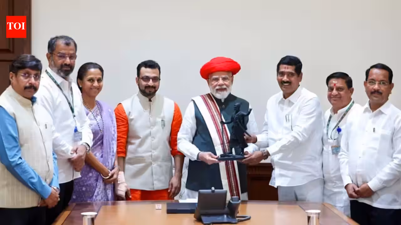 Amid delimitation Bill buzz, NCP-SP MPs meet PM Modi | India News Amid delimitation Bill buzz, NCP-SP MPs meet PM Modi | India News