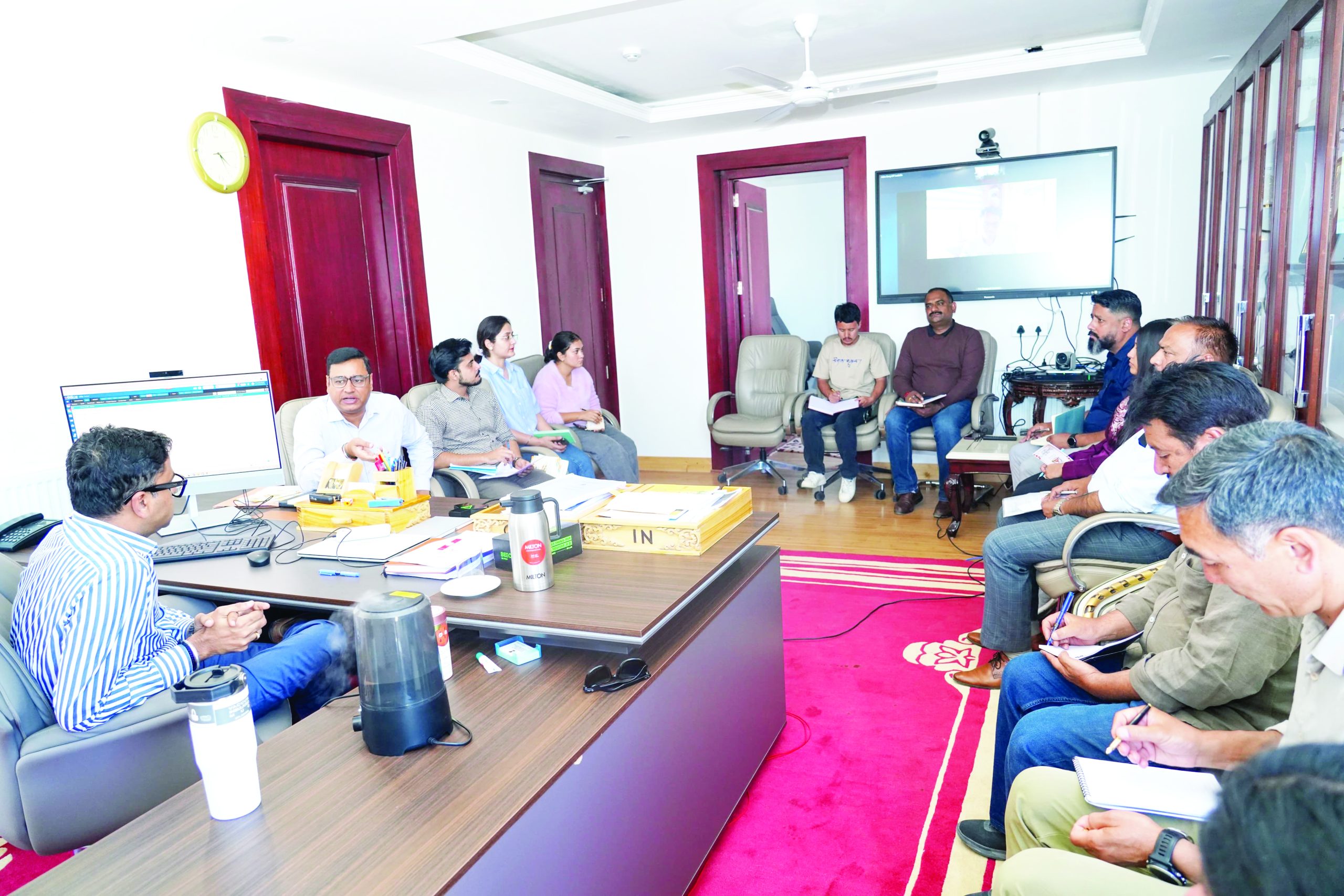 Administrative Secretary I&C reviews preparations for Book Fair Administrative Secretary I&C reviews preparations for Book Fair