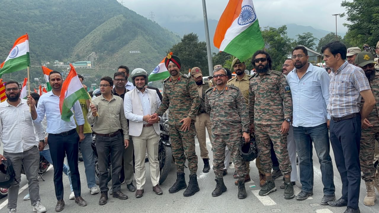 Army organizes Tiranga Motorcycle Rally, ignites patriotic fervour in Banihal