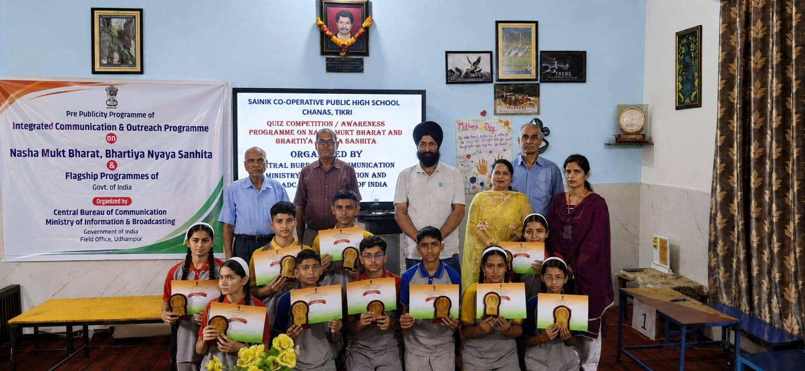 CBC Field Office Udhampur organizes Pre-Publicity events at Sainik Cooperative Public High School, Tikri