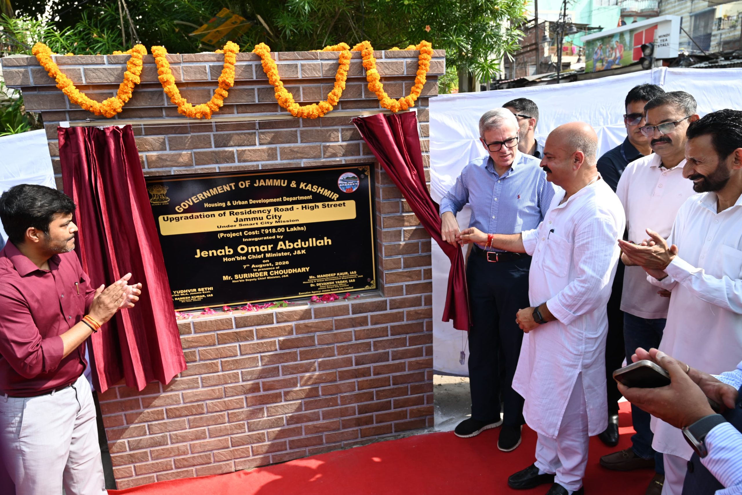 CM Omar Abdullah inaugurates upgraded Residency Road–High Street in Jammu CM Omar Abdullah inaugurates upgraded Residency Road–High Street in Jammu