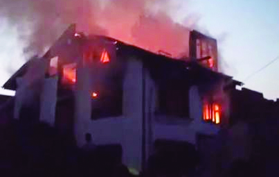 House destroyed in overnight fire in Poonch