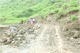 Flash floods damage crops, Roads and infrastructure in Rajouri