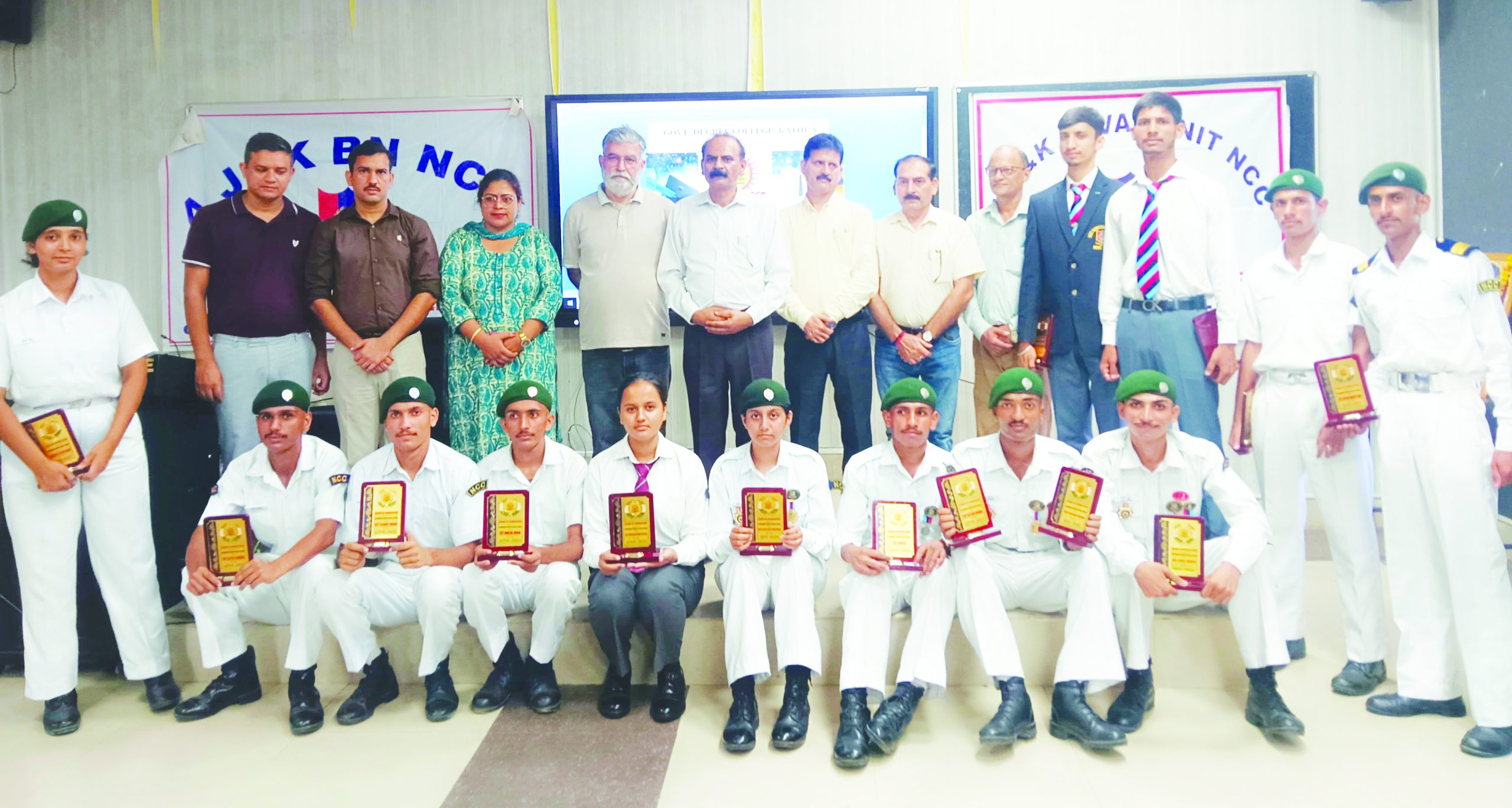 GDC Kathua felicitates NCC Cadets for National Camp Achievements GDC Kathua felicitates NCC Cadets for National Camp Achievements