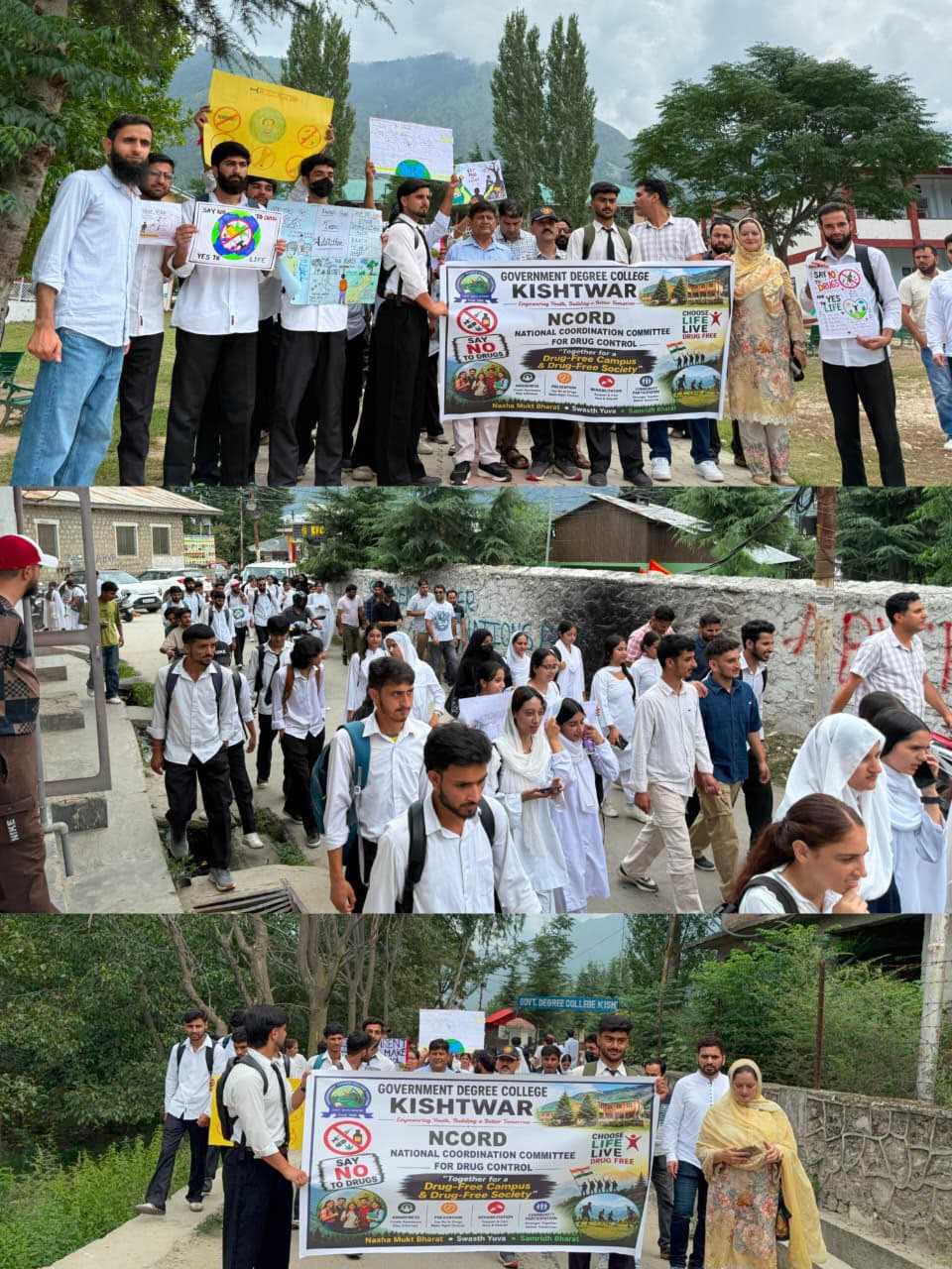 GDC Kishtwar organises Unity March under Nasha Mukt Bharat Abhiyaan