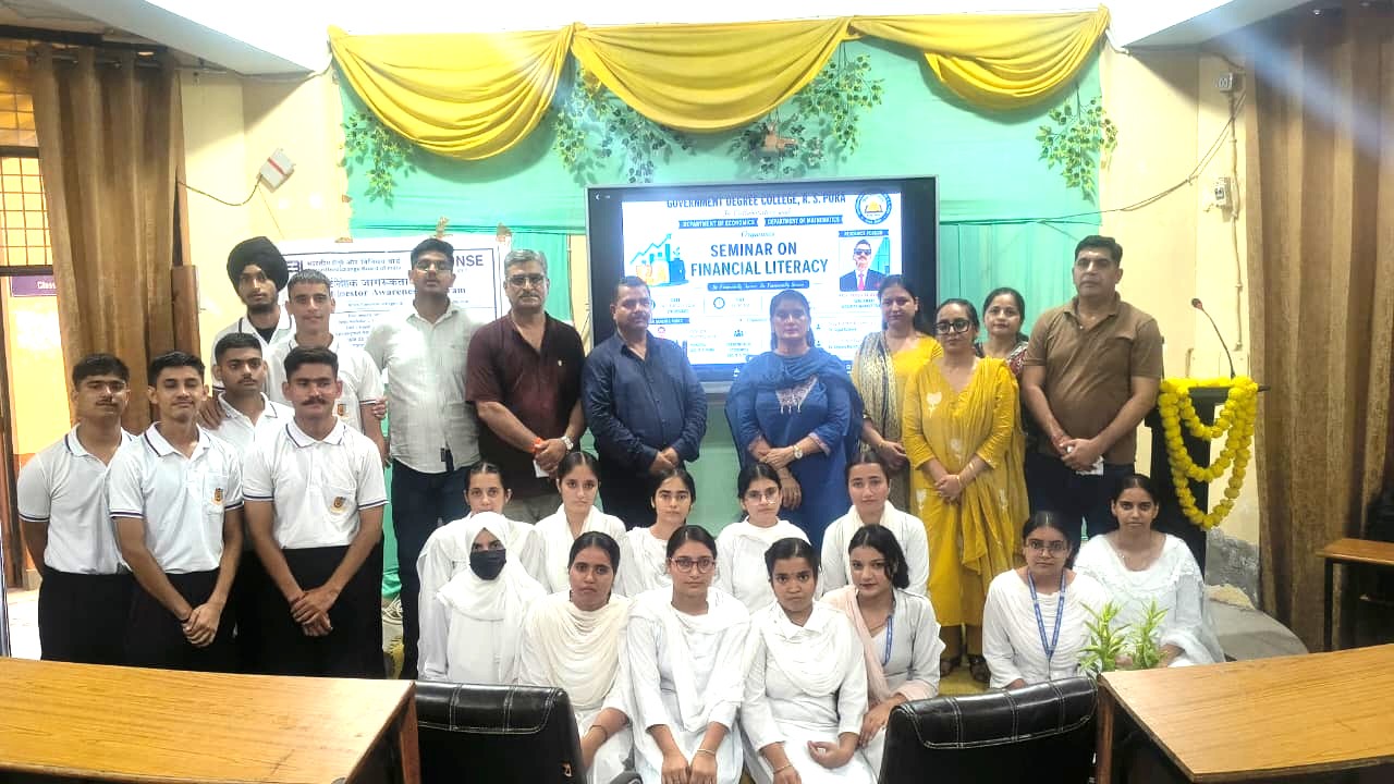GDC R S Pura organizes seminar on financial literacy GDC R S Pura organizes seminar on financial literacy