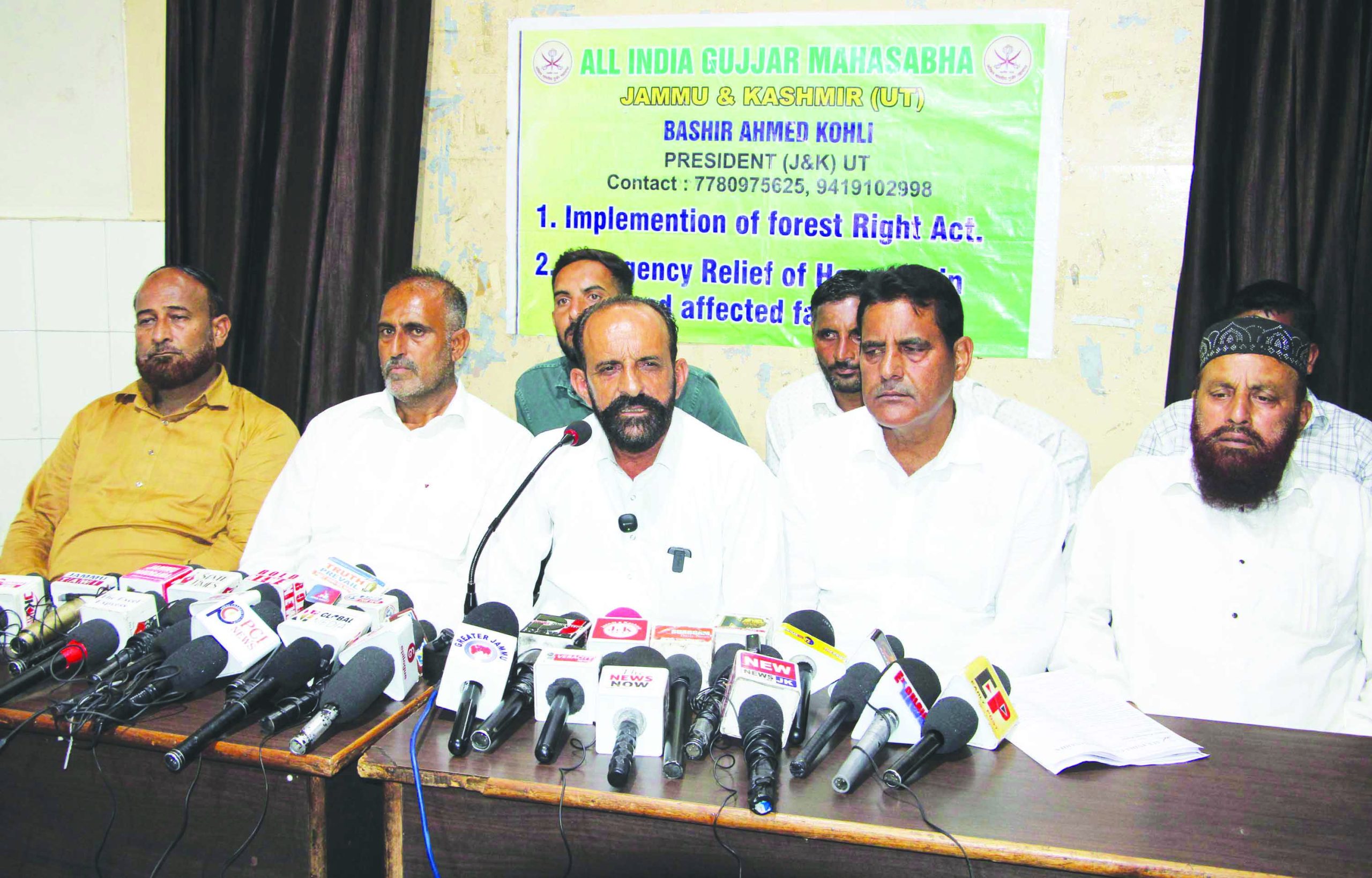 All India Gujjar Mahasabha welcomes J&K Govt’s Forest Rights Act circular