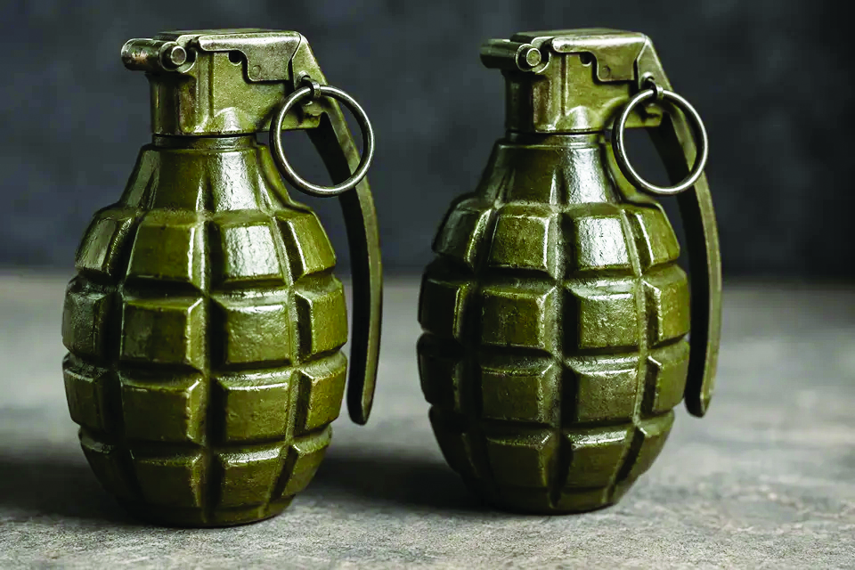 Two hand grenades recovered during naka checking in North Kashmir’s Baramulla