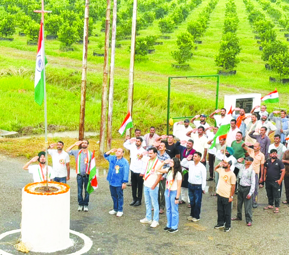 Independence Day celebrated at Government Fruit Plant Nursery, Chakroi