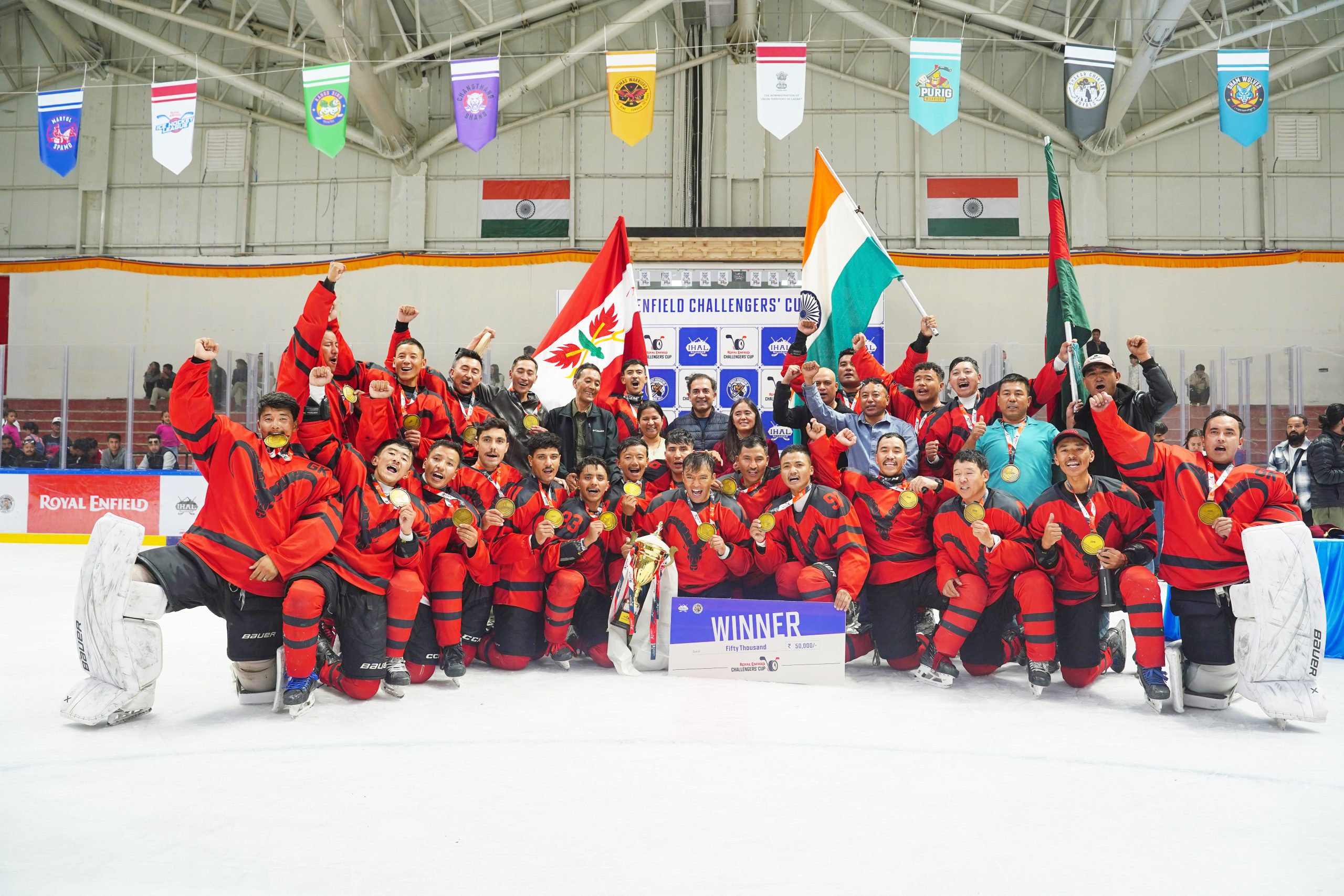 Indian Army Ice Hockey team crowned champions of inaugural Royal Enfield Challengers’ Cup Indian Army Ice Hockey team crowned champions of inaugural Royal Enfield Challengers’ Cup