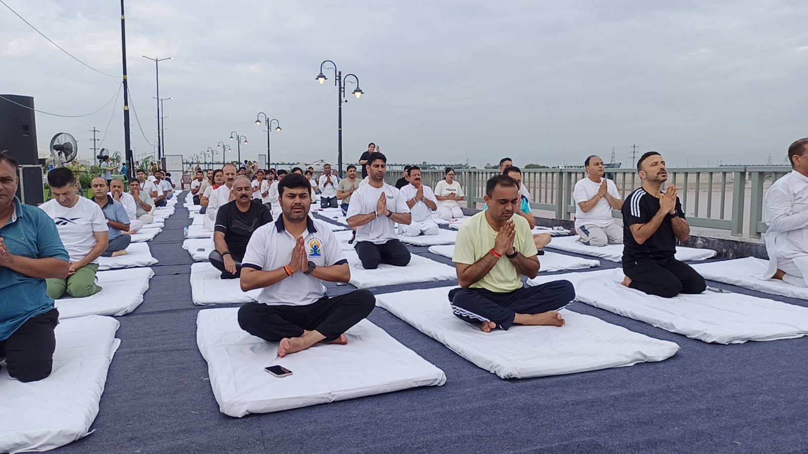 JMC organizes special yoga session at Tawi Riverfront