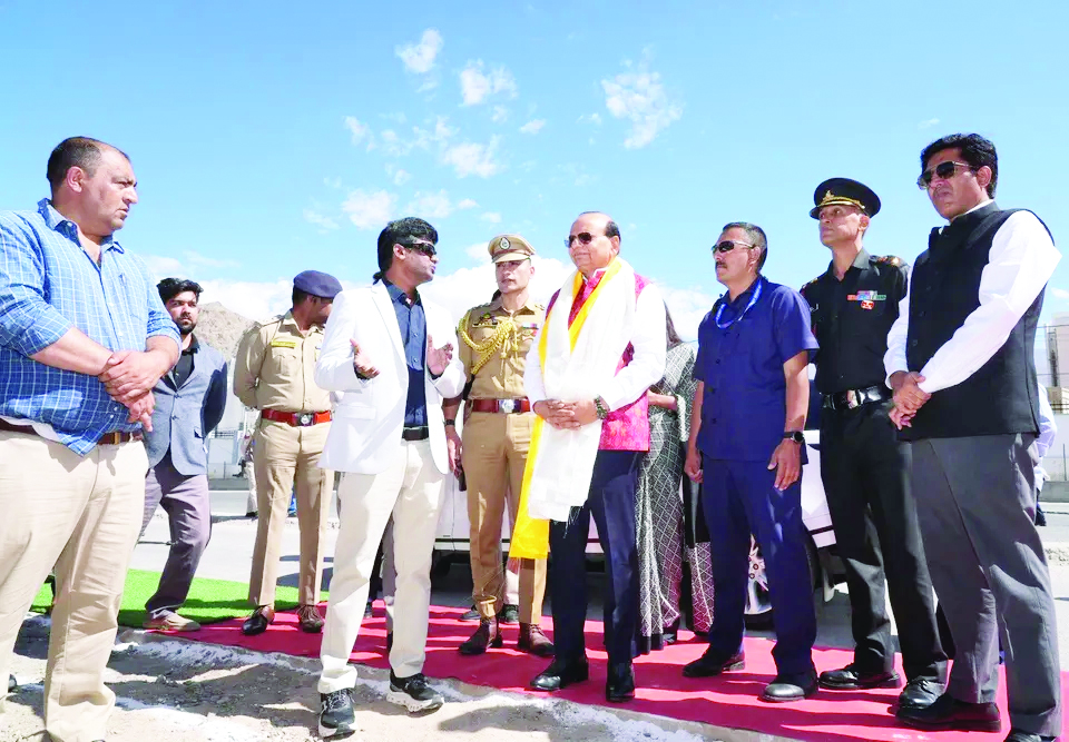 LG Saxena lays foundation for 30 smart bus shelters in Ladakh
