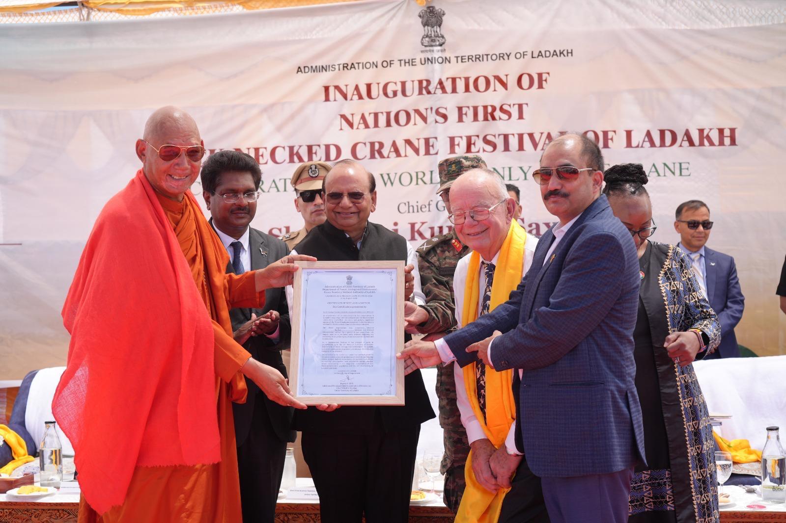 LG Saxena inaugurates nation’s first Black-Necked Crane Festival LG Saxena inaugurates nation’s first Black-Necked Crane Festival