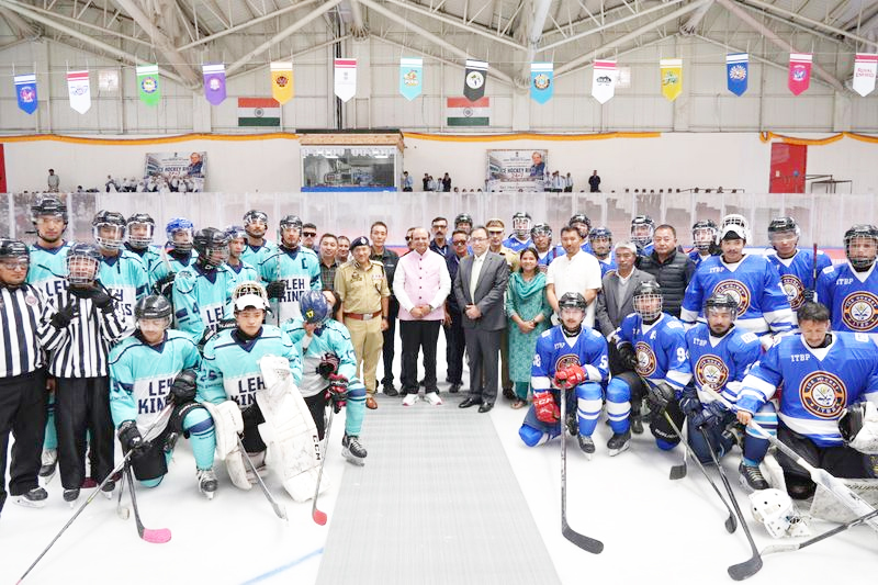 LG VK Saxena inaugurates artificial Ice Hockey Rink in Leh LG VK Saxena inaugurates artificial Ice Hockey Rink in Leh