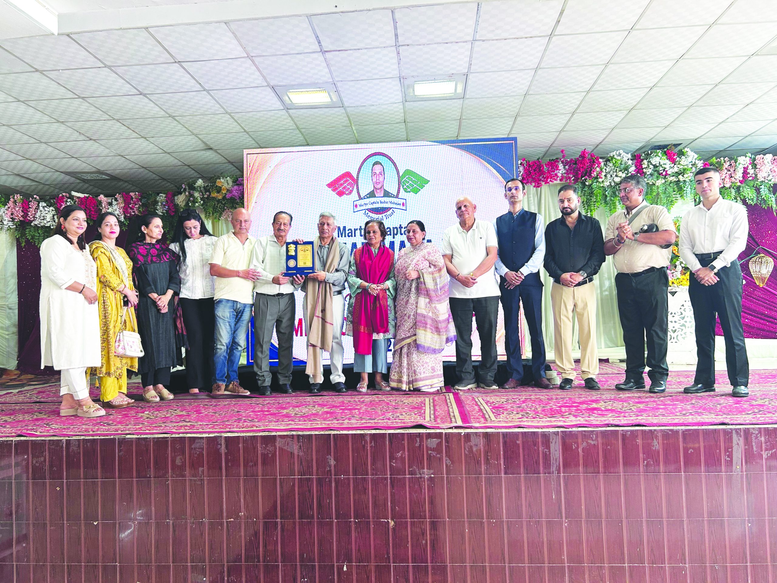 Martyr Captain Tushar Mahajan Memorial Trust felicitates meritorious students, retired educationists