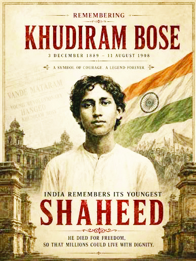 NSF pays rich tributes to Shaheed Khudiram Bose on his 118th Death Anniversary