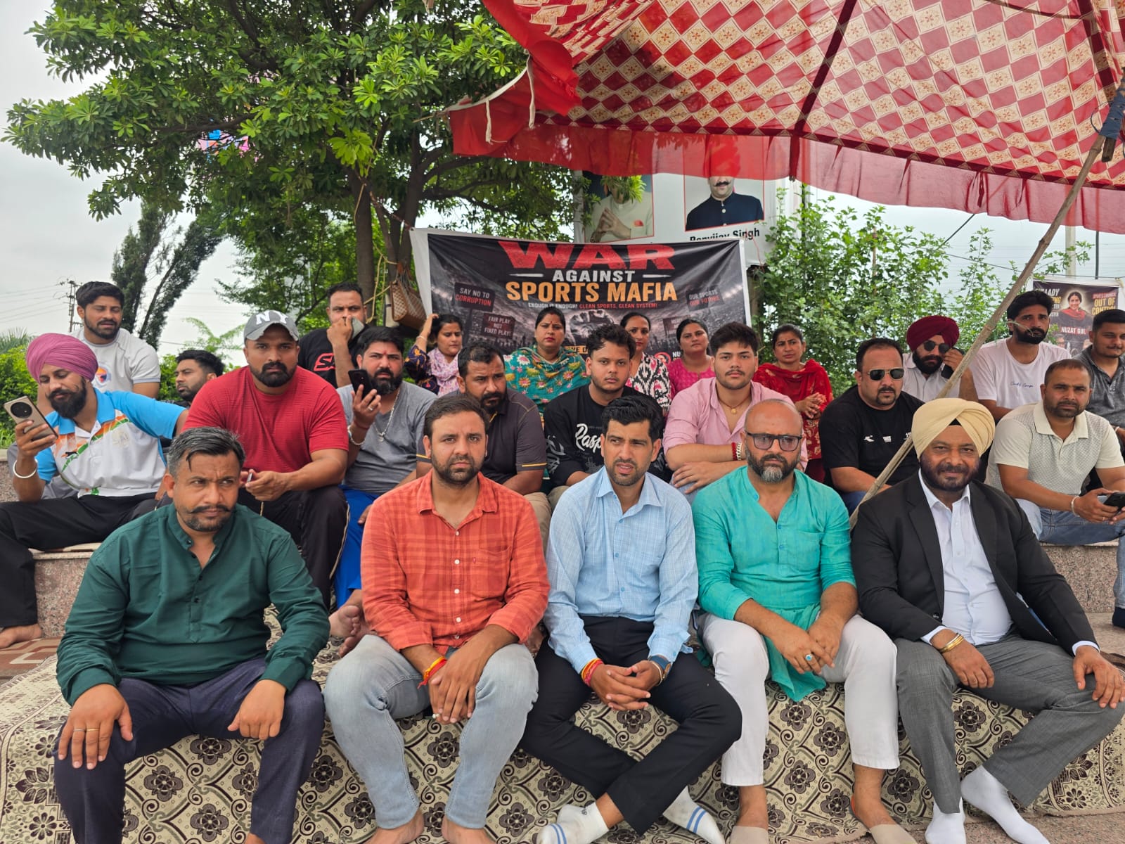 Outstanding sportspersons continue peaceful protest, demand fair and transparent selection process