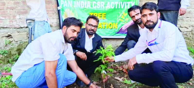 SBI Handwara conducts Pan-India CSR Plantation Drive at Court Complex