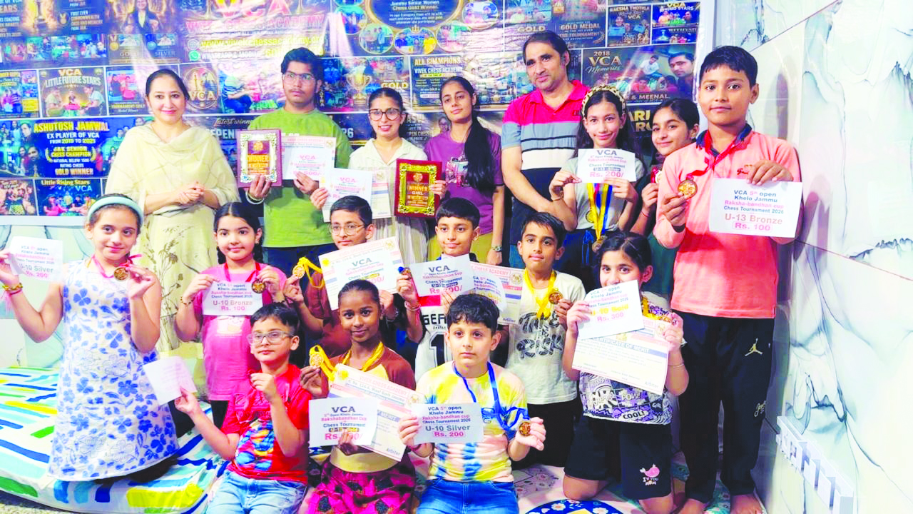 Surinder, Amrita clinch top honours at VCA Khelo Jammu Raksha Bandhan Chess Cup 2026