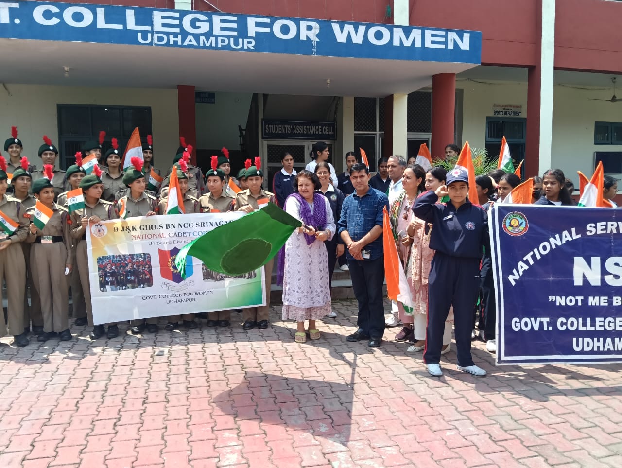 Tiranga Rally organized by NSS volunteers and NCC