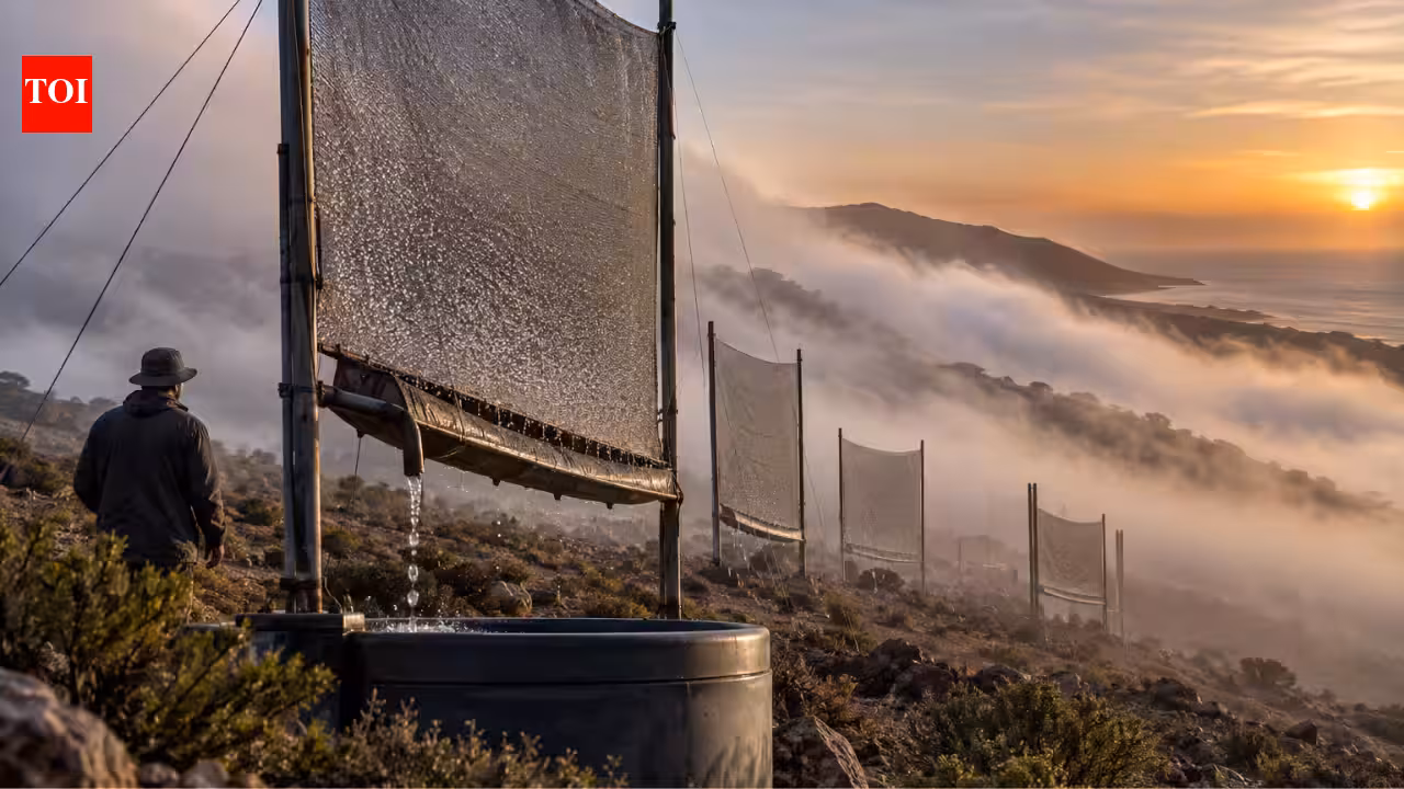 This Chilean community catches fog in giant nets and turns coastal mist into water; the unusual idea now harvests up to 650,000 litres a year in a drought-hit region | World News This Chilean community catches fog in giant nets and turns coastal mist into water; the unusual idea now harvests up to 650,000 litres a year in a drought-hit region | World News