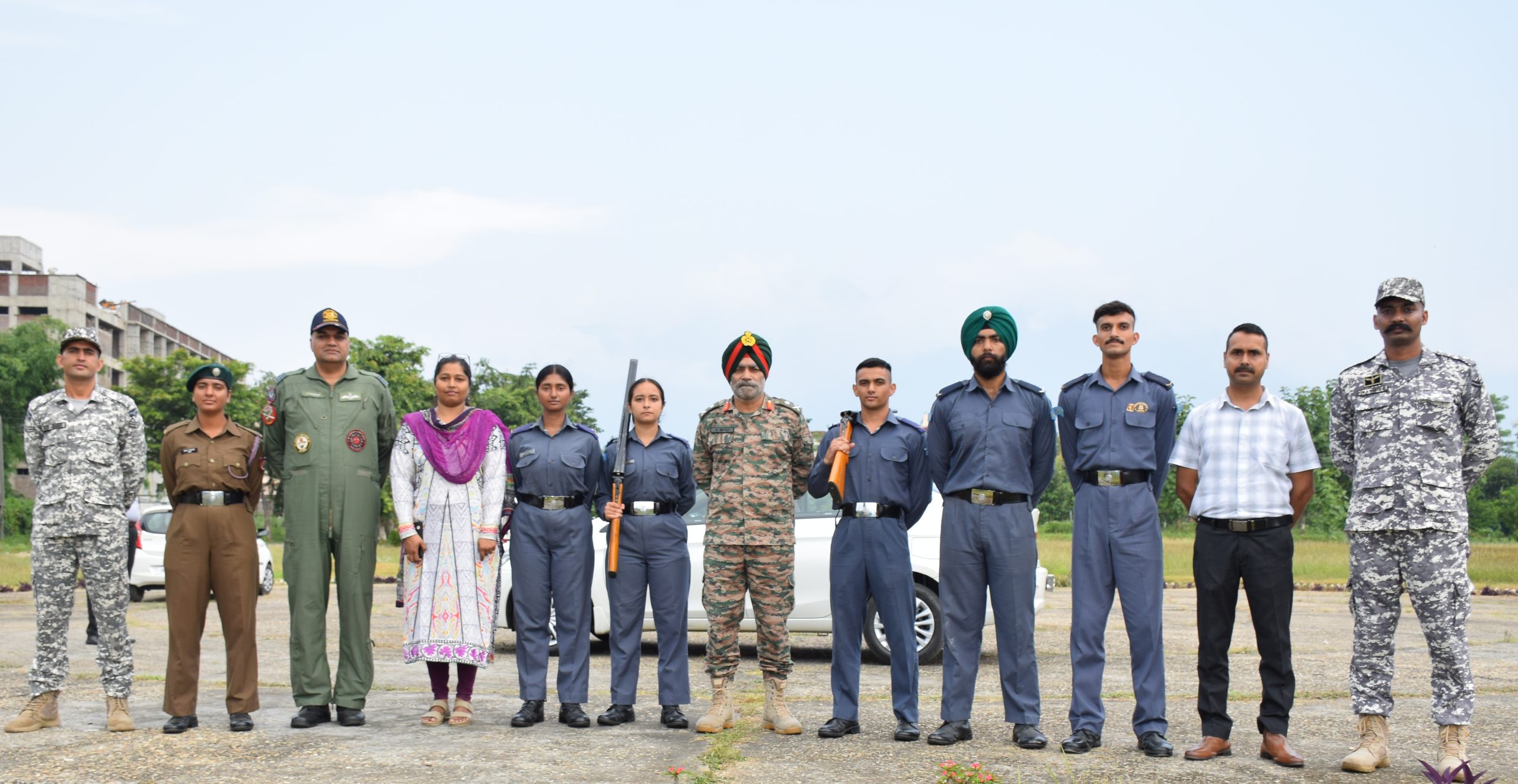 ADG JK&L NCC Directorate reviews preparation of SMVDU Air NCC Cadets for AIVSC