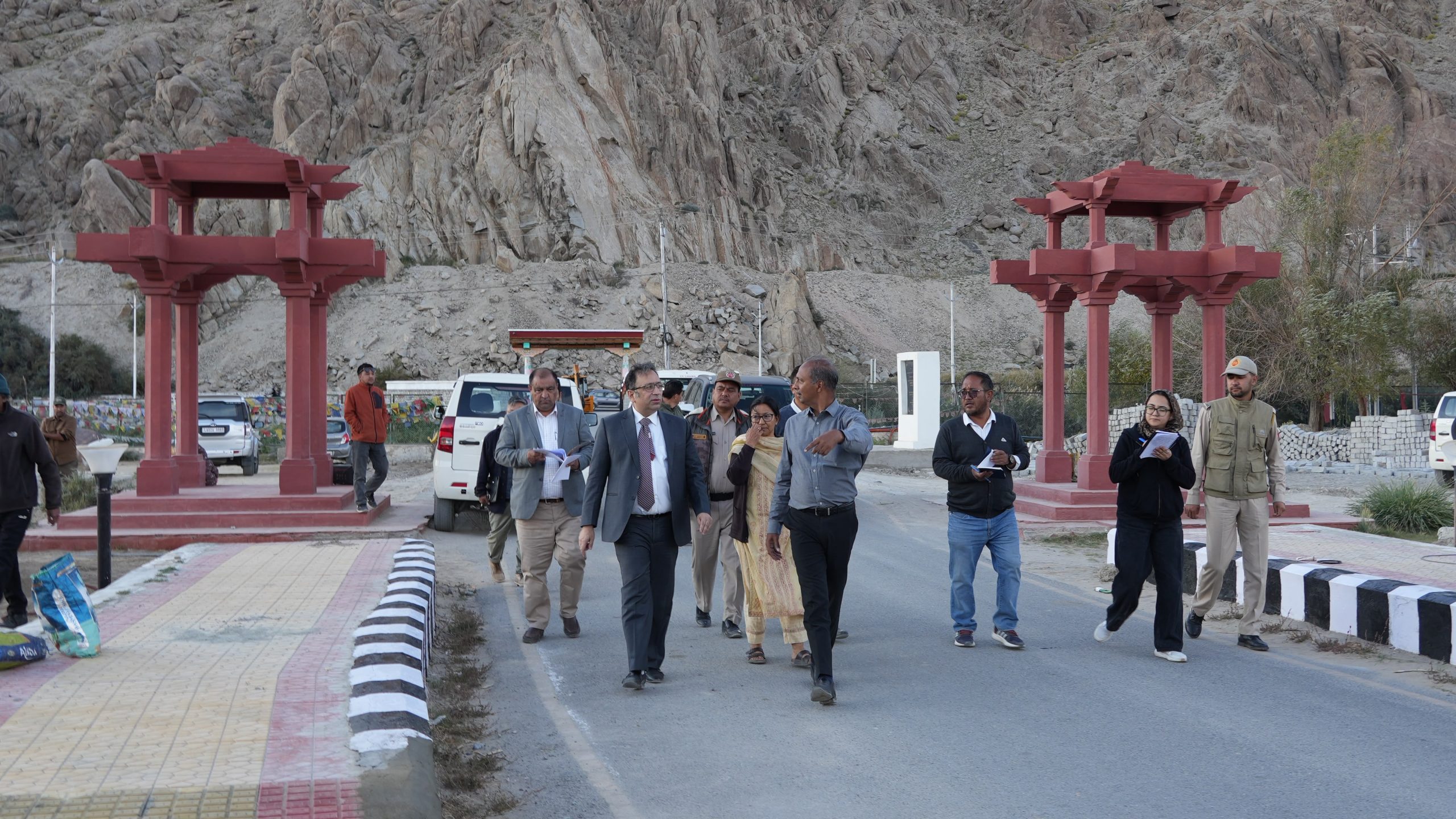 Chief Secretary reviews development of Petroglyph Conservation Park at Sindhu Ghat