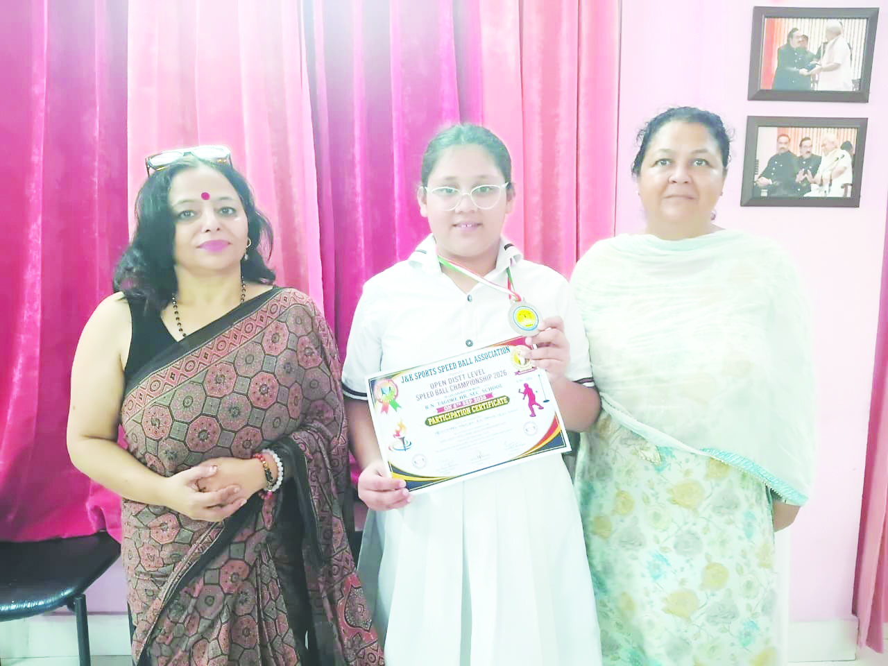 DPS Jammu student wins silver medal in district-level speedball championship