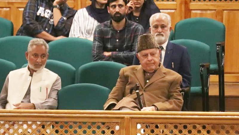 Farooq Abdullah attends Jammu Kashmir Assembly proceedings on sixth day of session Farooq Abdullah attends Jammu Kashmir Assembly proceedings on sixth day of session