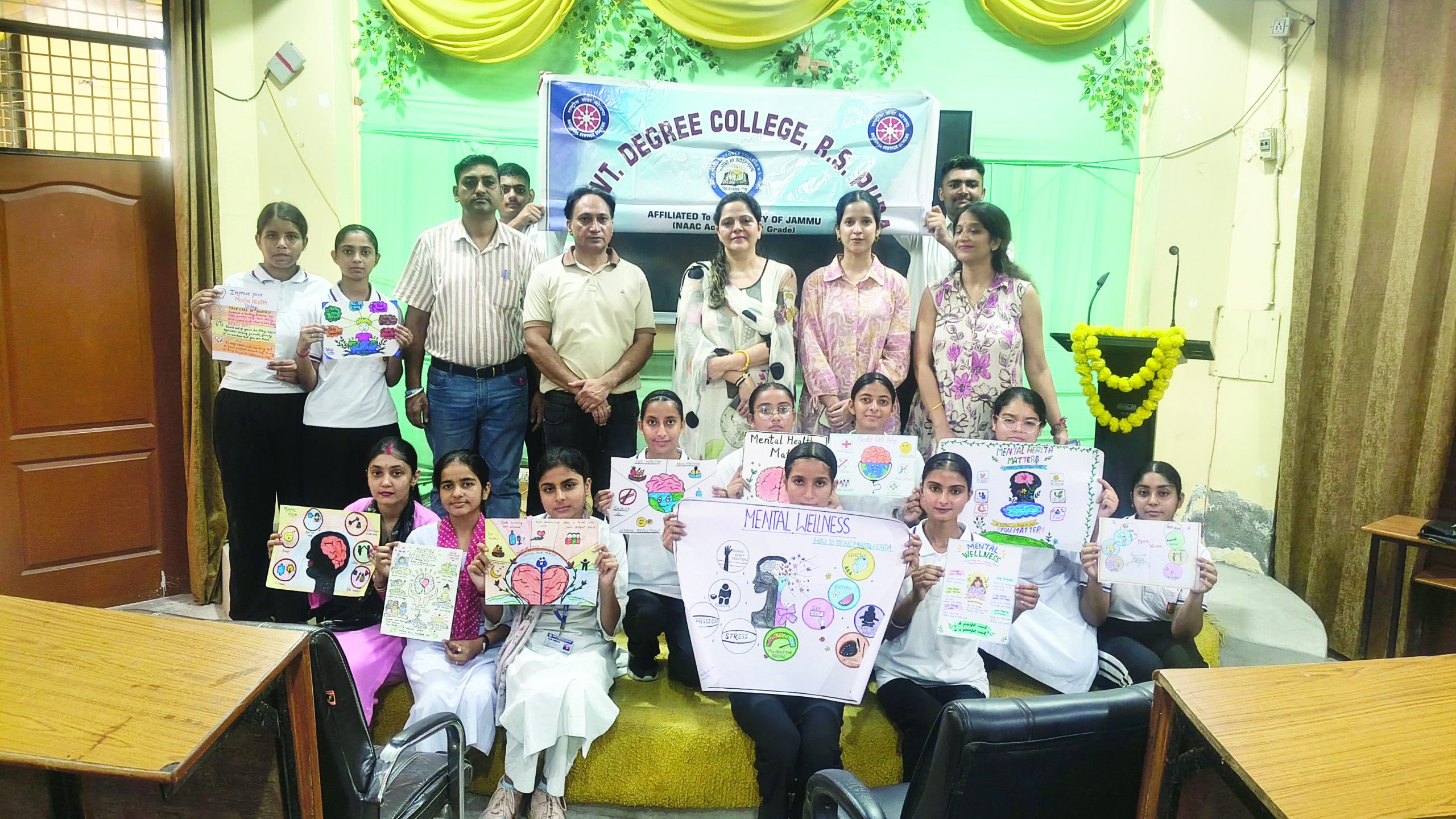 GDC R S Pura organizes poster making competition under  Mental Well-Being Week
