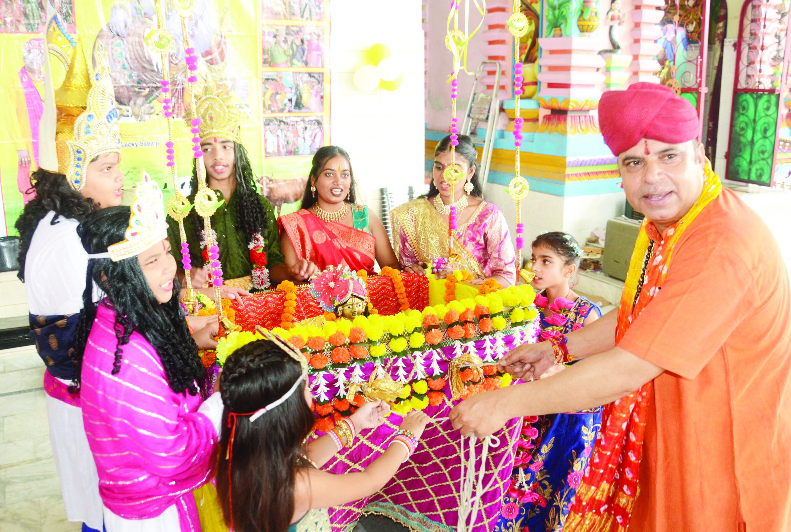 Grand Janmashtami celebrations held at Vaishno Mata Mandir Bhagwati Nagar