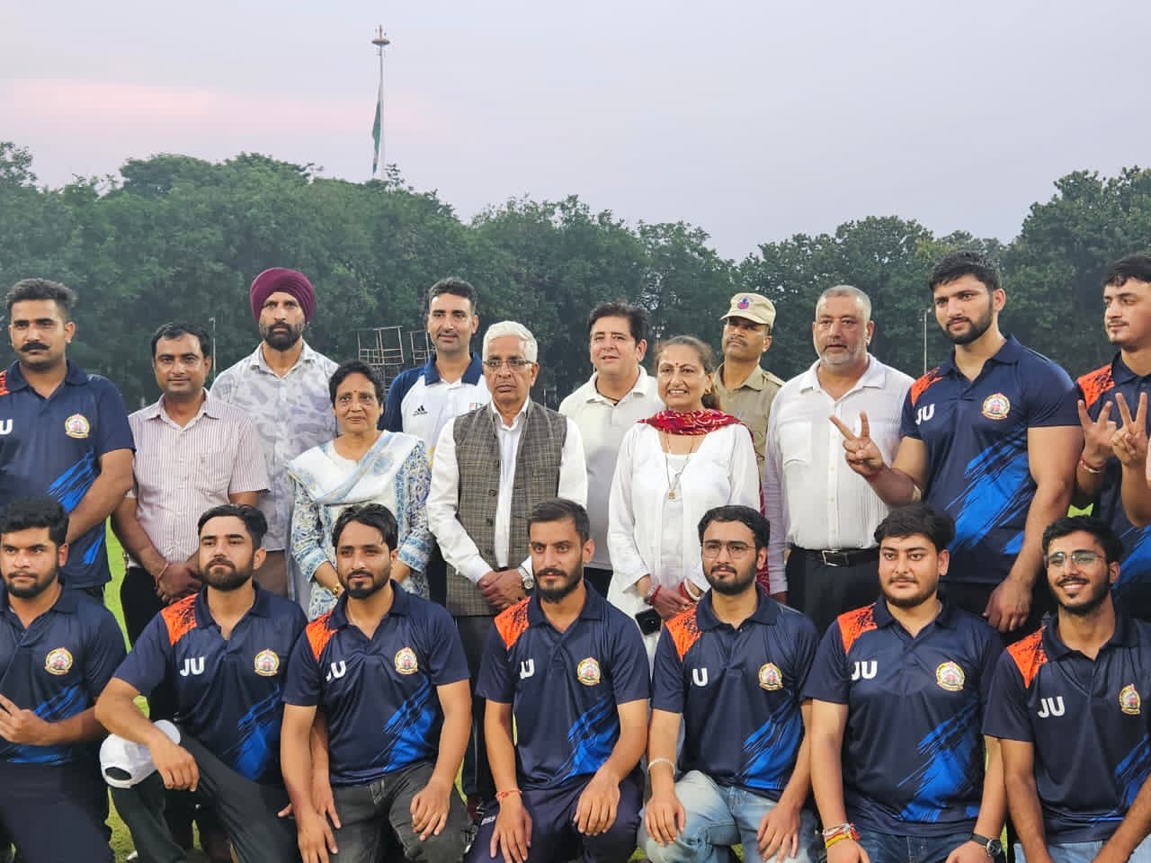 JU hosts first-ever Night T-20 Cricket Match under newly inaugurated high-mast lights JU hosts first-ever Night T-20 Cricket Match under newly inaugurated high-mast lights