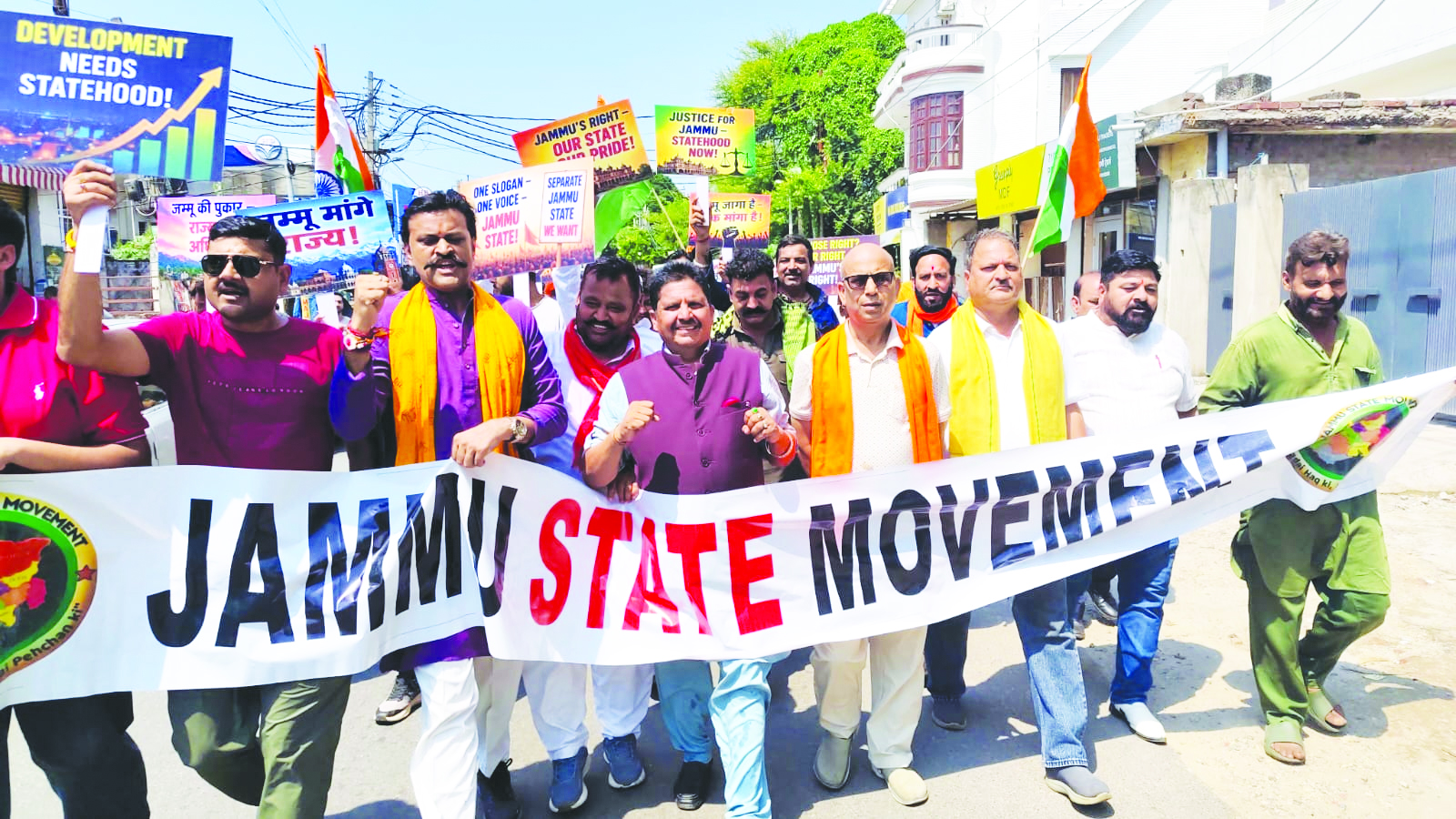 Jammu State Movement holds peaceful foot march from Jaggi Darbar to Janipur