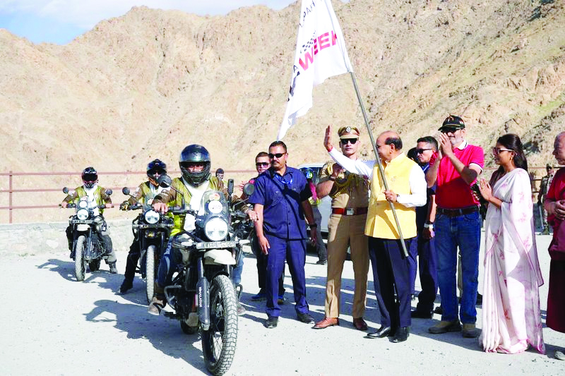 LG Saxena flags Off the inaugural Ladakh bike week 2026