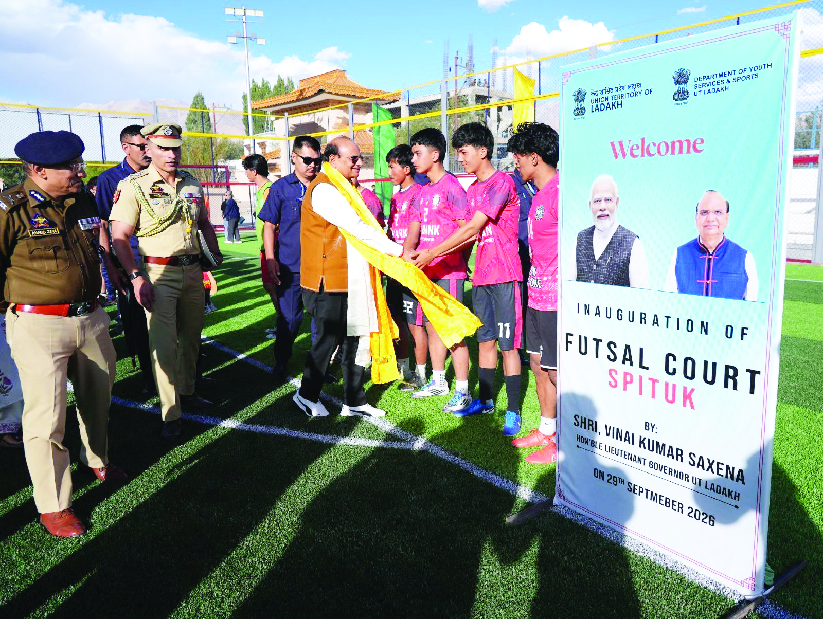 LG Saxena attends concluding session of Youth Month 2026, inaugurates Rs 1.70-cr Futsal Ground at Spituk LG Saxena attends concluding session of Youth Month 2026, inaugurates Rs 1.70-cr Futsal Ground at Spituk