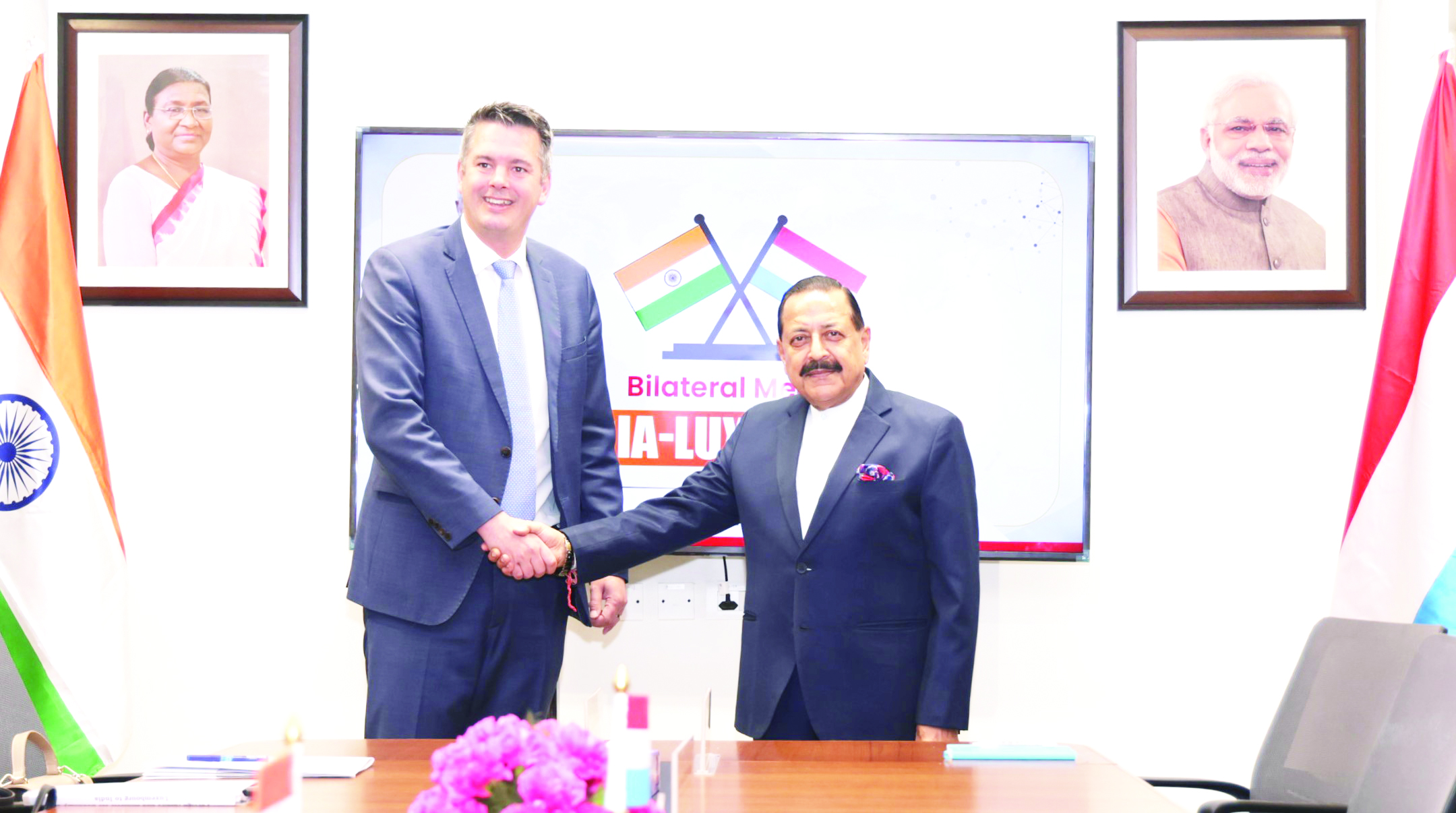 Luxembourg Minister calls on Dr Jitendra, discusses collaboration in Space sector