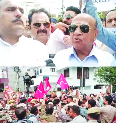 NC activists detained outside BJP headquarters in Jammu