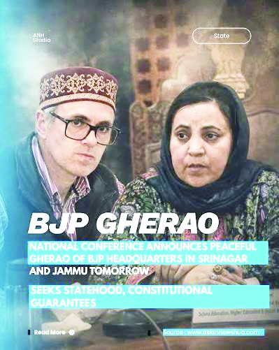 NC To Gherao BJP Headquarters in Srinagar, Jammu Tomorrow over Jammu Kashmir Demands