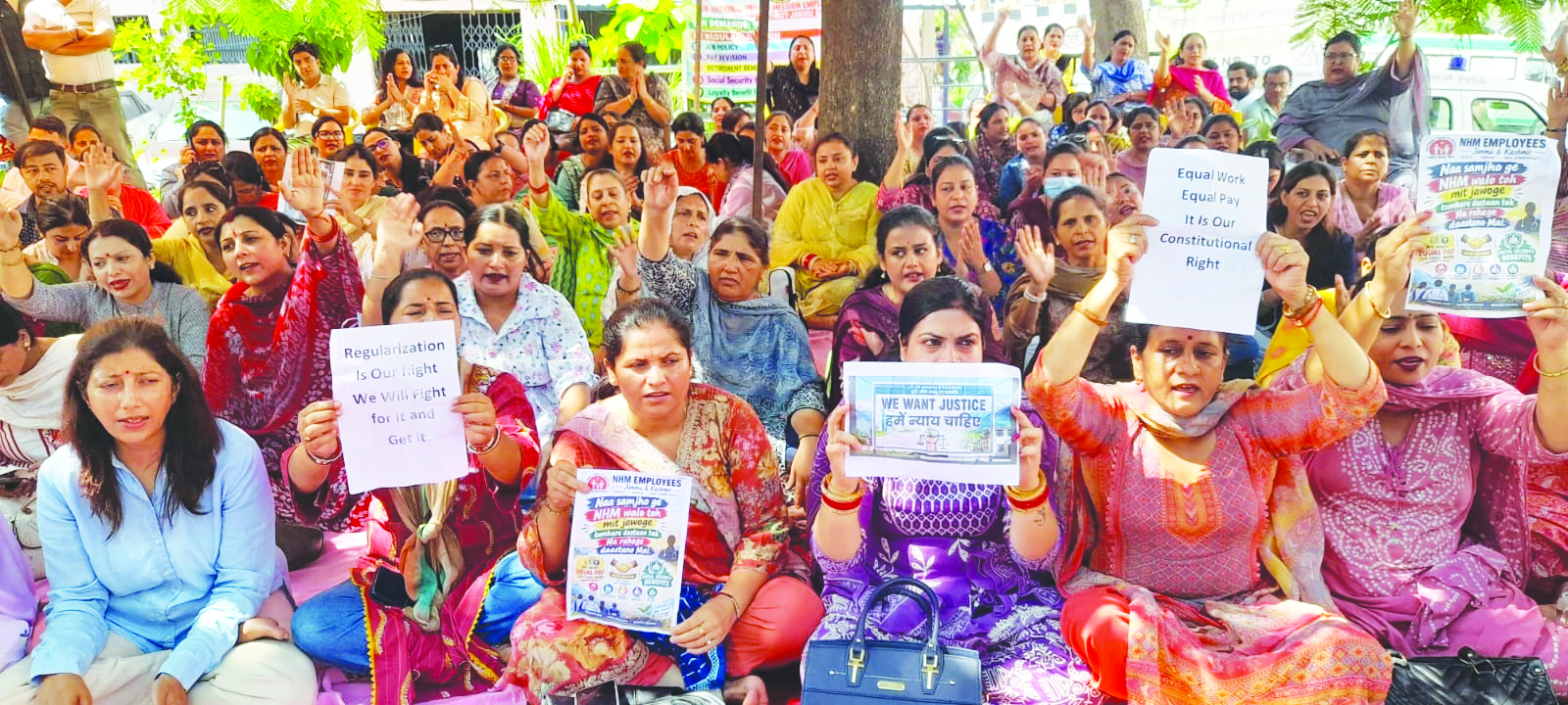 NHM employees’ strike enters ninth day; Employees demand written, time-bound roadmap