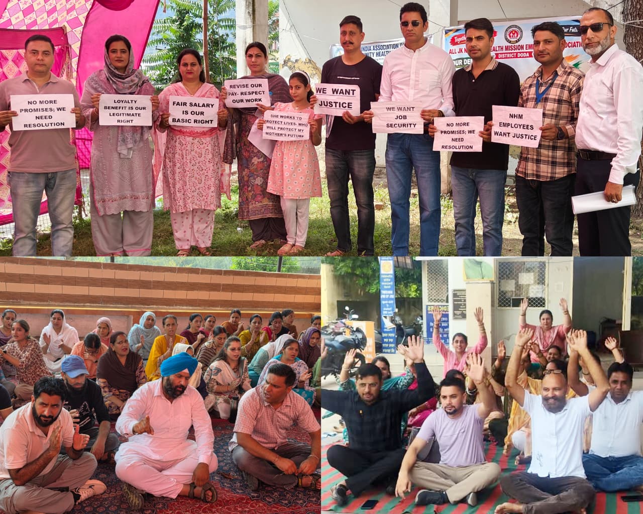 NHM Employees Enter Day 5 of Agitation as Demands Remain Unresolved