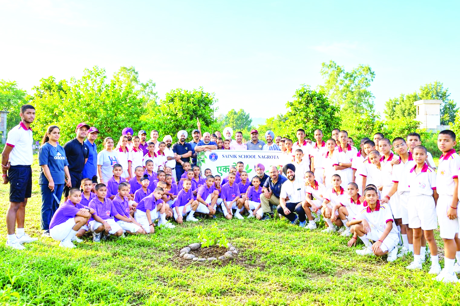 Sainik School Nagrota plants over 500 saplings under ‘Ek Ped Maa Ke Naam’