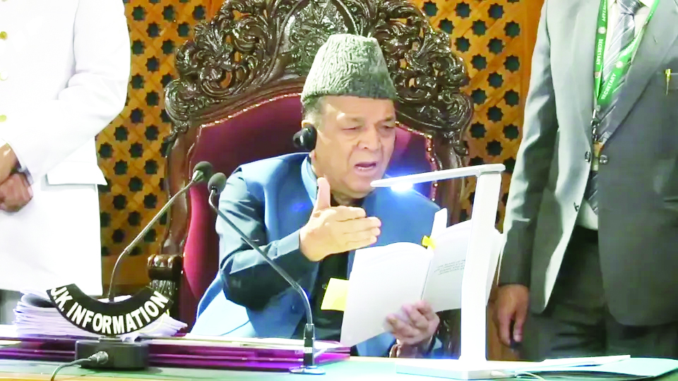 Whatever you speak in Kashmiri won’t be recorded: Speaker tells Mubarak Gul Whatever you speak in Kashmiri won’t be recorded: Speaker tells Mubarak Gul