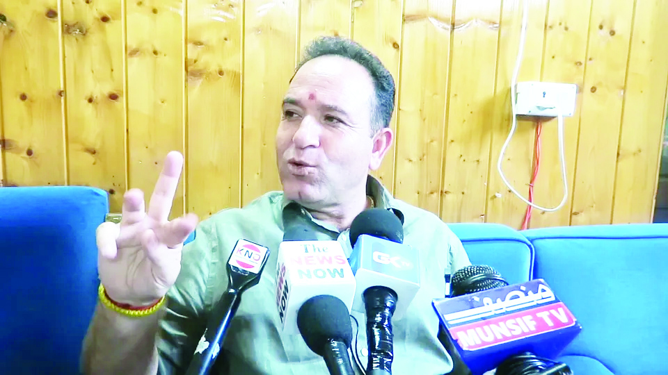 Sunil Sharma challenges Omar Abdullah to resign and seek fresh mandate on statehood