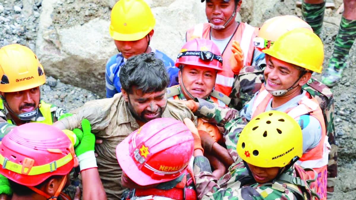 Two Workers Rescued Alive From Tunnel In Nepal 10 Days After Flash Floods