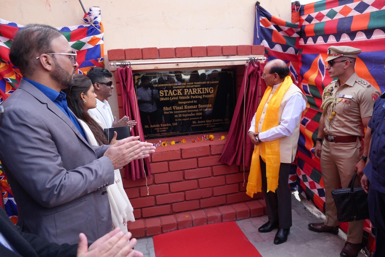 LG Inaugurates Ladakh’s First Three-Tier Multi-Level Stacked Parking Facility In Leh LG Inaugurates Ladakh’s First Three-Tier Multi-Level Stacked Parking Facility In Leh