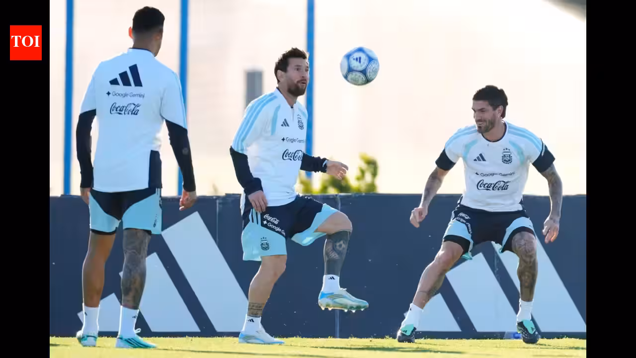 Lionel Messi Final Training Session: ‘Sure I’m gonna miss’: Inside Lionel Messi’s final training session with Argentina | Photos | Football News