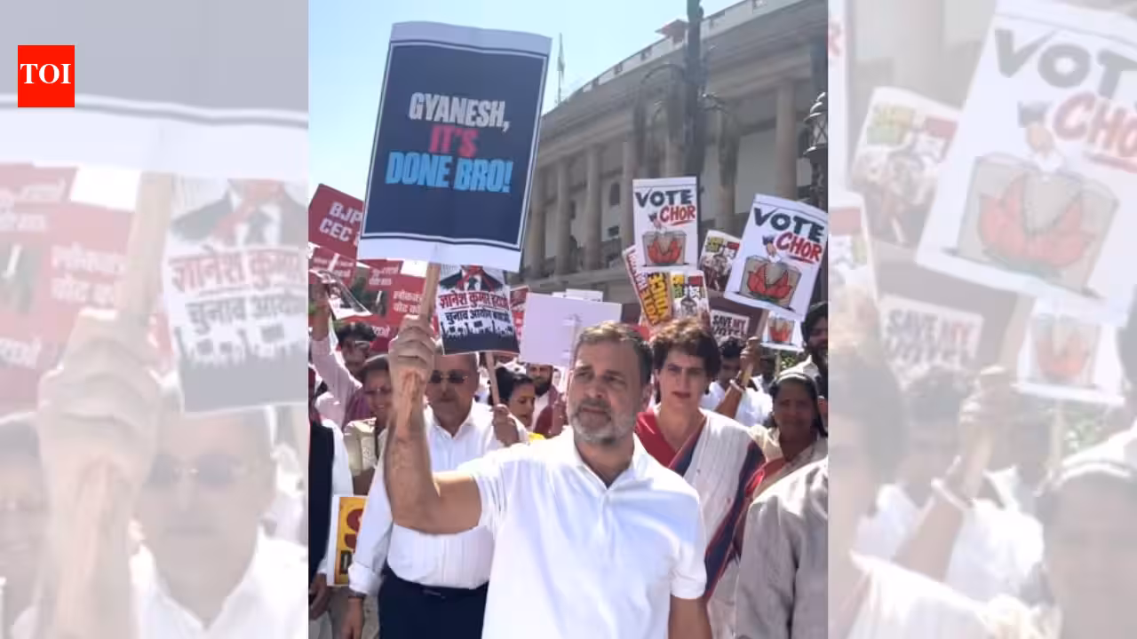 ‘Gyanesh, it’s done, bro, time to resign’: Rahul Gandhi as INDIA bloc march to EC stopped | India News ‘Gyanesh, it’s done, bro, time to resign’: Rahul Gandhi as INDIA bloc march to EC stopped | India News