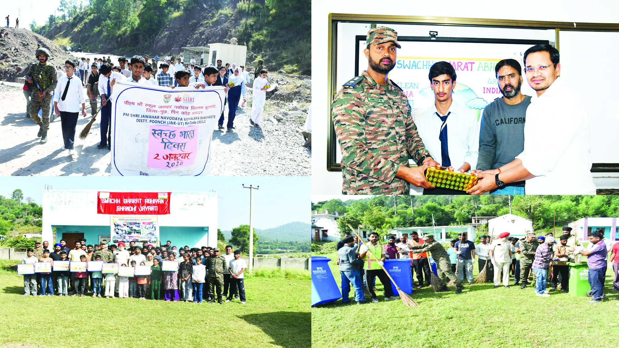 Army marks Gandhi Jayanti with Swachhata drives in Poonch and Rajouri