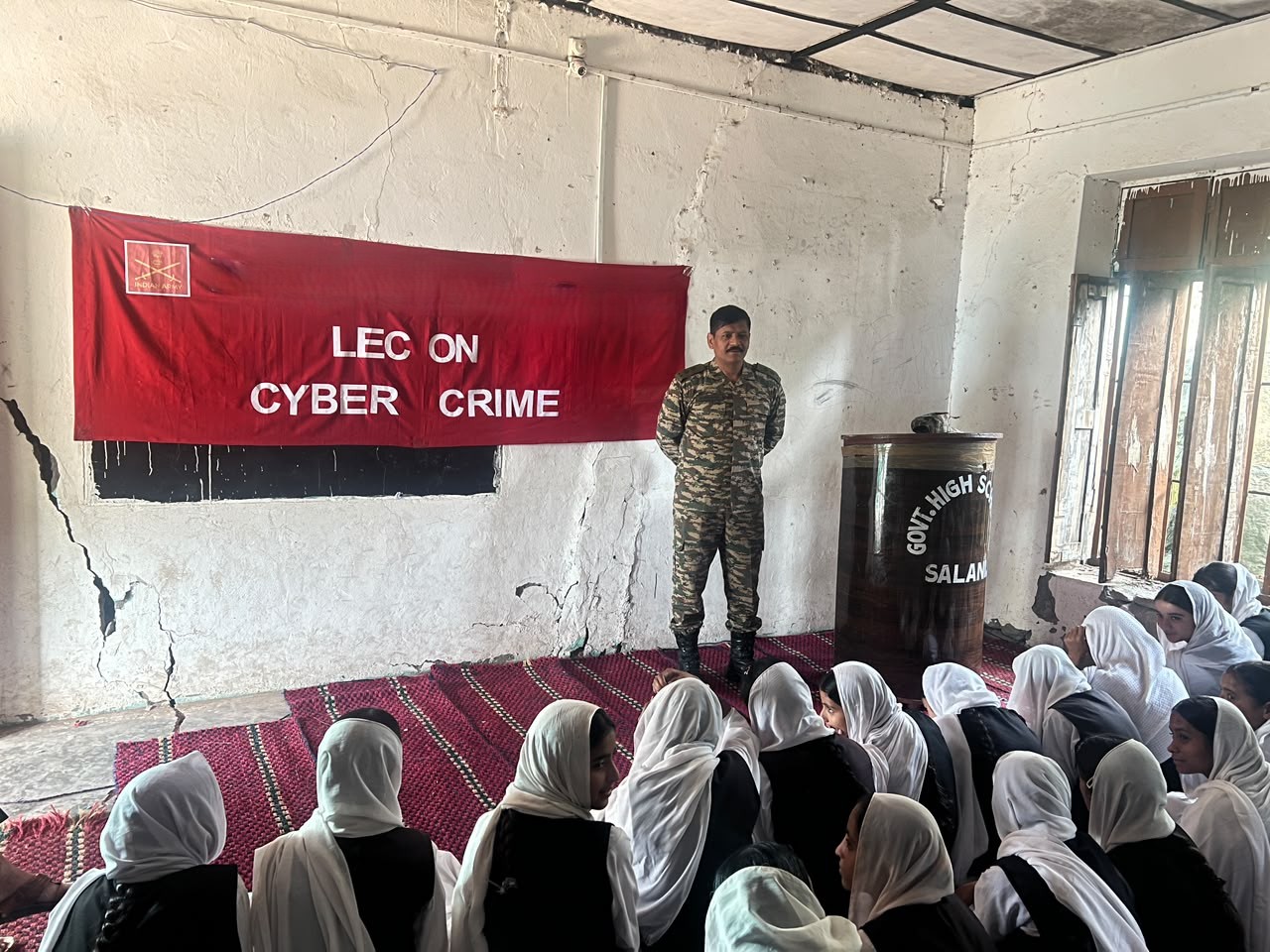 Army organises cyber crime awareness lecture at GHS salani